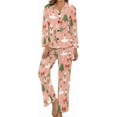 thumbnail image 1 of Top-kevin Pajama Sets for Womens Horses Running Starry Night Loose Button Down Long Sleeve Shirts And Pants Set, 1 of 12