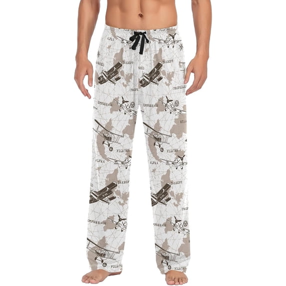 Top-kevin Pjs Men's Pajama Pants Separate Bottoms Men Long Sleep Pants Lounge Pants with Pockets