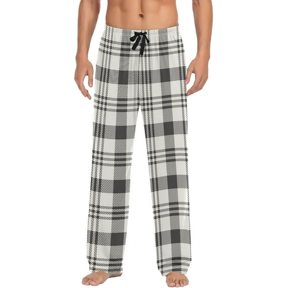 Top-kevin Plaid Buffalo Pajama Pants for Men Men's Pajama Pants Mens Pajama Bottoms with Drawstring