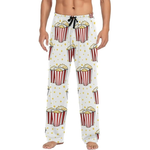 Top-kevin Popcorn Buckets Pajama Pants Cinema Snacks Movie Theater Men's Pajama Bottoms Lounge Sleepwear PJs Sleep Pants