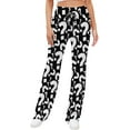 thumbnail image 1 of Top-kevin Question Mark Pattern Pattern Yoga Pants Women Wide Leg Pants Casual High Waisted Straight Lace Up Lounge Sweatpants, 1 of 14