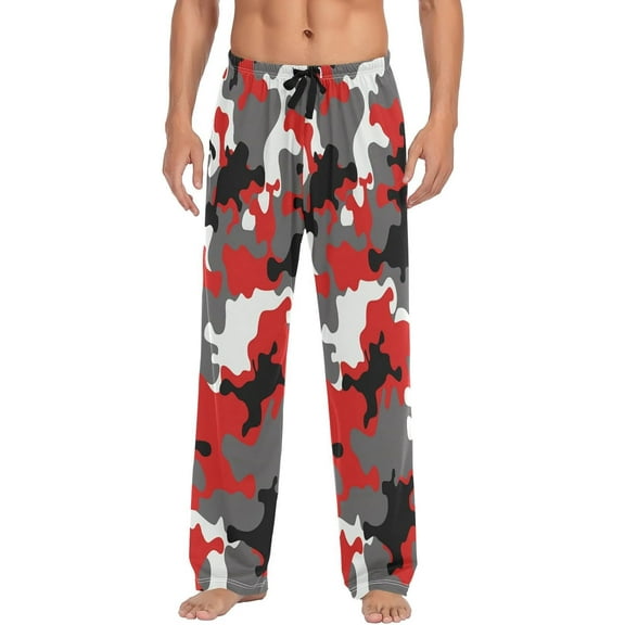 Top-kevin Red Fire Truck Pajama Pants Men's Pajama Bottoms Lounge Sleepwear PJs Casual Sleep Pants