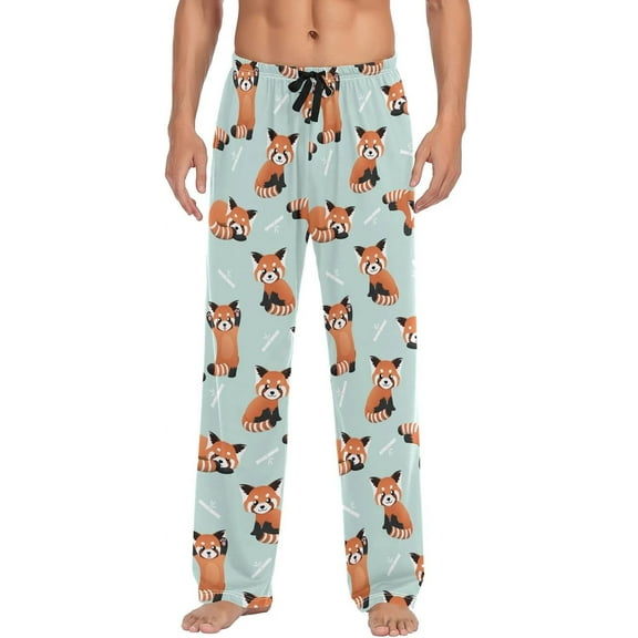 Top-kevin Red Panda Men's Pajama Pants Pjs Bottoms with Pockets Sleep Lounge Pants for Men