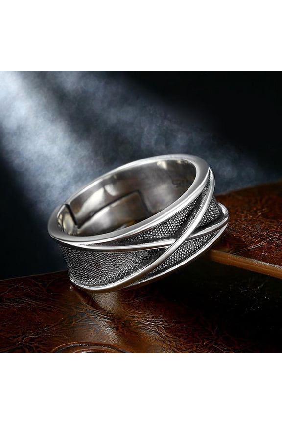 Retro Time Space Goku Black Ring Punk Gothic Open Ring For Men Handmade Unisex Designer Jewelry Accessories Anime Lovers Gift