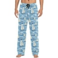 thumbnail image 1 of Top-kevin Sailboat with Lighthouse Pajama Pants for Men Comfort Sleep Lounge Bottoms Straight-fit with Pockets S-XXL, 1 of 6