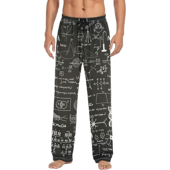 Top-kevin Science Formulas Men's Pajama Pants Pjs Bottoms with Pockets Sleep Lounge Pants for Men