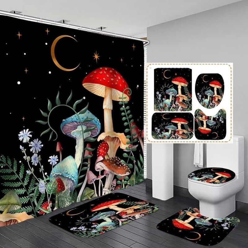 Whaline 12 Pcs Halloween Ghost Shower Curtain Hooks – Colorful Resin Decorative Rod Rings - View #2