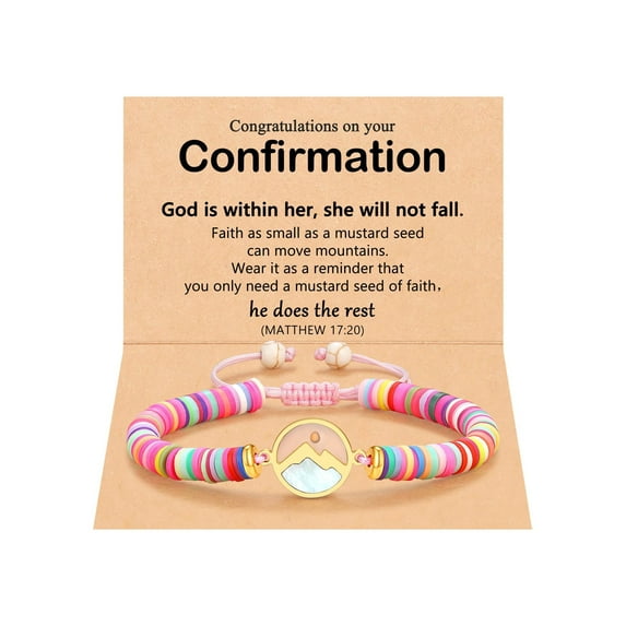 Top-kevin Silver Gold Move Mountains-Mustard Seed Link Bracelet Catholic Christian Easter Christmas Birthday Gifts for Women Her