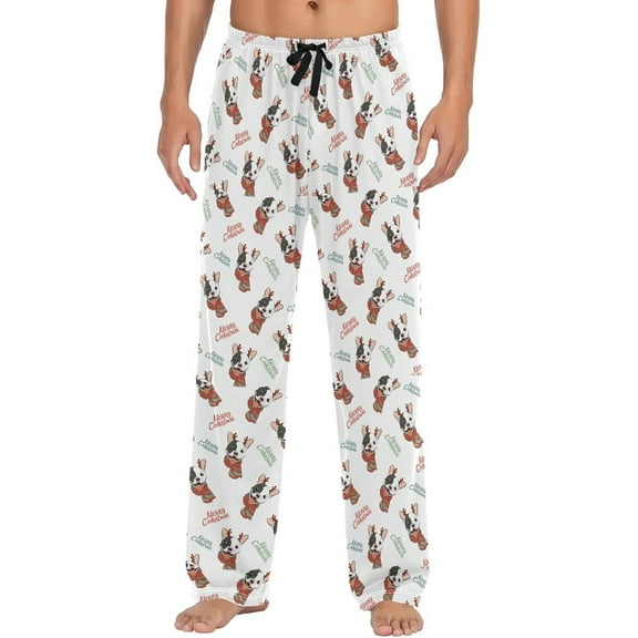 Top-kevin Soth Devil Plaid Pajama Pants for Men Comfort Sleep Lounge Bottoms Straight-fit with Pockets S-XXL