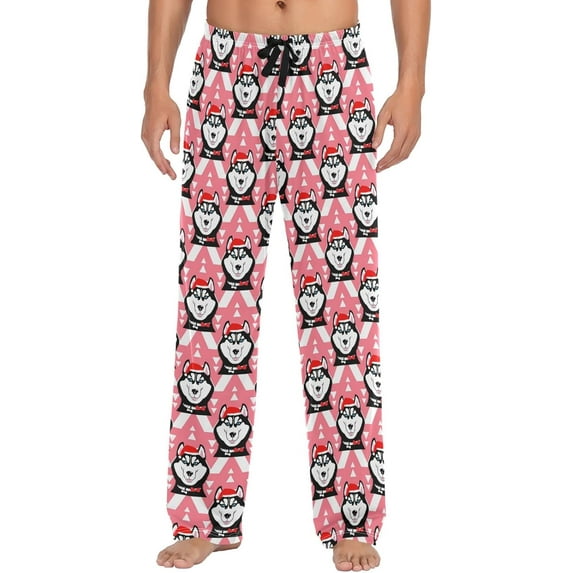 Top-kevin Squirrel Cat Dog Pajama Pants for Men Comfort Sleep Lounge Bottoms Straight-fit with Pockets S-XXL
