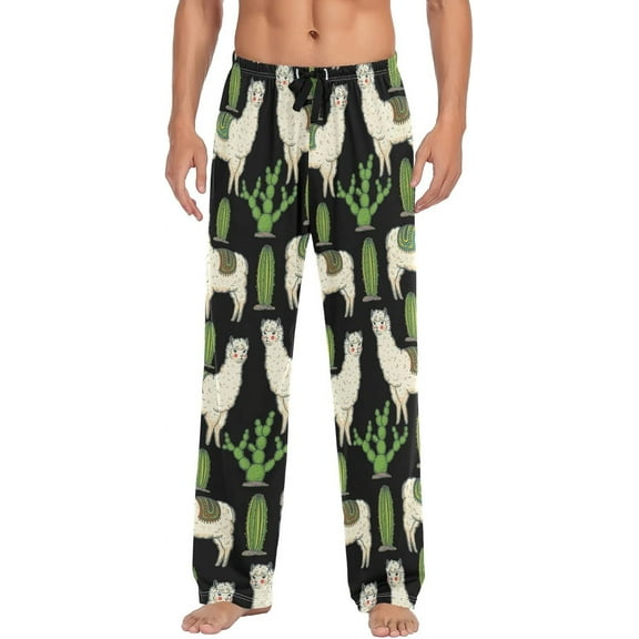 Top-kevin Tigers Pajama Pants Mens Lounge Pants Straight-Fit Men Pajama Bottoms with Drawstring Pockets