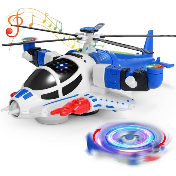 Top-kevin Toddler Airplane Toys for Boys, Helicopter Toys with Sounds and Lights, Birthday Gifts Plane Toys for Boys and Girls