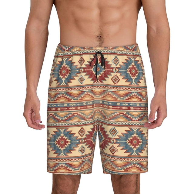 Multicolor Indian Aztec Geometric Art Men's Shorts