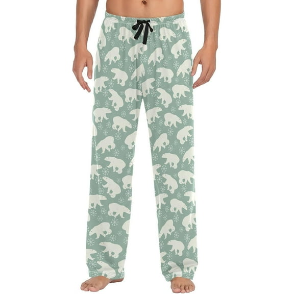 Top-kevin Turkey Print Pajama Pants for Men Comfort Sleep Lounge Bottoms Straight-fit with Pockets S-XXL