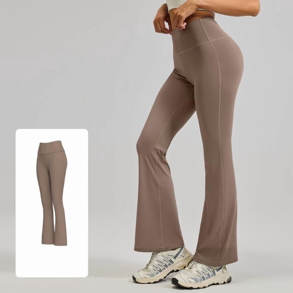 Top-kevin Unissue Hugcurve No Front Seam Flare Leggings 31"