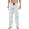 thumbnail image 1 of Top-kevin Watercolor Merry Christmas Flowers Pajama Pants for Men Men's Pajama Pants Mens Pajama Bottoms with Drawstring, 1 of 13