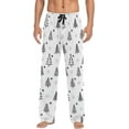 thumbnail image 1 of Top-kevin White Black Christmas Tree Pajama Pants Vintage Snowflakes Men's Pajama Bottoms Lounge Sleepwear PJs Sleep Pants, 1 of 6