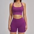 thumbnail image 1 of Top-kevin Women 2 Piece Workout Sets High Waisted Tummy Control Biker Shorts Halter Padded Tank Tops, 1 of 7