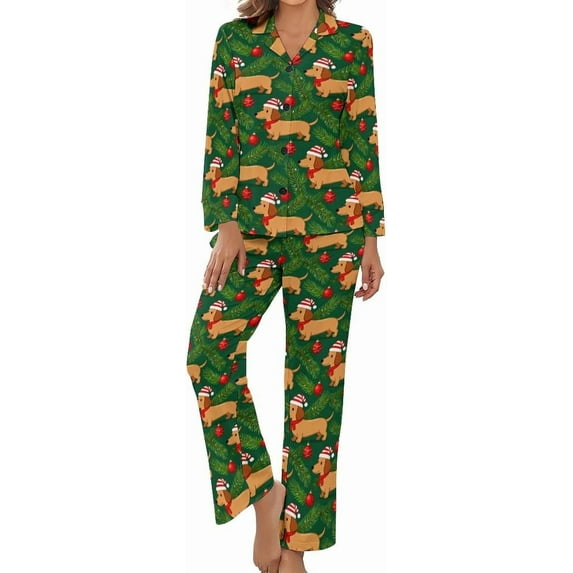 Top-kevin Women Long Sleeve Pajama Set Comfy Pjs Sets Christmas Funny Raccoons 2 Piece Lounge Set