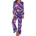 thumbnail image 1 of Top-kevin Women Long Sleeve Pajama Set Comfy Pjs Sets Floral Tiger Cute 2 Piece Lounge Set, 1 of 12