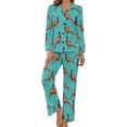 thumbnail image 1 of Top-kevin Women Long Sleeve Pajama Set Comfy Pjs Sets Penguin Winter Hats Scarves Snow 2 Piece Lounge Set, 1 of 12