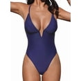 thumbnail image 1 of Top-kevin Women Swimsuit One Piece Bathing Suit Deep V Neck Crisscross Back Adjustable Strap, 1 of 8