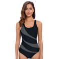 thumbnail image 1 of Top-kevin Women's One Piece Boyleg Swimsuits Full Coverage Athletic Bathing Suits Modest Swimwear for Water Aerobics, 1 of 15