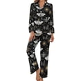 thumbnail image 1 of Top-kevin Women's Pajama Sets Pizza Slice Pattern Long Sleeve Lounge Sets Pjs Sleepwear with Pockets, 1 of 12