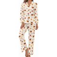 thumbnail image 1 of Top-kevin Women's Pajama Sets Snowy Branches Pattern Long Sleeve Lounge Sets Pjs Sleepwear with Pockets, 1 of 12