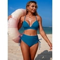 thumbnail image 1 of Top-kevin Womens Bikini Sets Color Block Two Piece Swimsuit O Ring Stitched Bathing Suit, 1 of 8