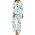 thumbnail image 1 of Top-kevin Womens Pajamas Set Christmas Nutcrackers Trees Soft Long Sleeve Sleepwear Button Down Sets, 1 of 12