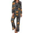 thumbnail image 1 of Top-kevin Womens Pajamas Set Stars Leaves Pattern Soft Long Sleeve Sleepwear Button Down Sets, 1 of 12