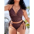 thumbnail image 1 of Top-kevin Womens Plus Size Polka Dot Bikini High Waisted Swimsuits Two Piece Bathing Suits Tummy Control Swimwear, 1 of 5