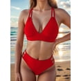 thumbnail image 1 of Top-kevin Womens Two Piece Bathing Suit - Push Up Bikini Set Full Coverage Swimsuit Halter Swimwear, 1 of 8