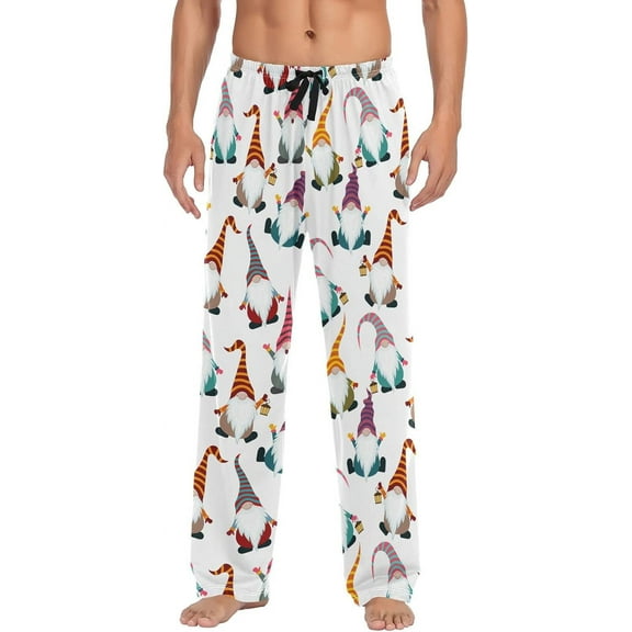 Top-kevin Xmas Gnome Men's Pajama Pants Sleepwear Pajama Pant with Pockets Lounge Pajama Bottoms for Men