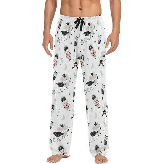 Top-kevin Xmas Nutcracker Mouse Men's Pajama Pants Sleepwear Pajama Pant with Pockets Lounge Pajama Bottoms for Men