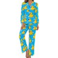 thumbnail image 1 of Top-kevin Yellow Rubber Ducks Pattern Women's Long-Sleeve Shirt And Full-Length Bottom Pajama Set, 1 of 6