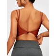 thumbnail image 1 of Top-kevivn Women's Workout Sports Bras Fitness Yoga Crop Tank Twist Back Cami Breathable Elastic Yoga Sports Bra Women's Ribbed Knit Sports Bra, 1 of 6