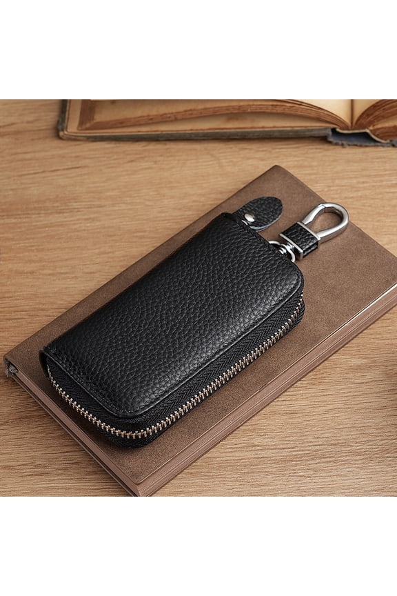 Top-layer cowhide key case, home key case, genuine leather key protector, access card holder, multifunctional car key case
