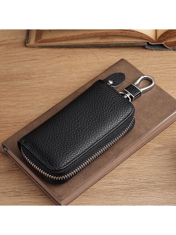Top-layer cowhide key case, home key case, genuine leather key protector, access card holder, multifunctional car key case
