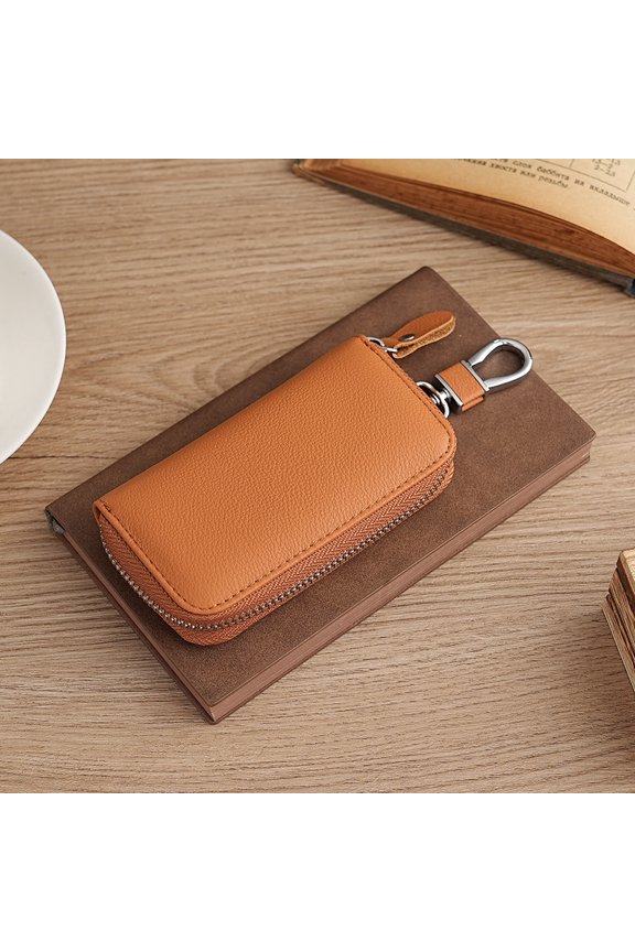 Top-layer cowhide key case, home key case, genuine leather key protector, access card holder, multifunctional car key case