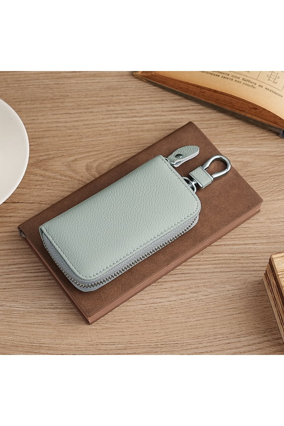 Top-layer cowhide key case, home key case, genuine leather key protector, access card holder, multifunctional car key case