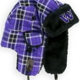 thumbnail image 1 of Top of the World Unisex UW Plaid Trapper Hat, Purple, One Size, 1 of 2