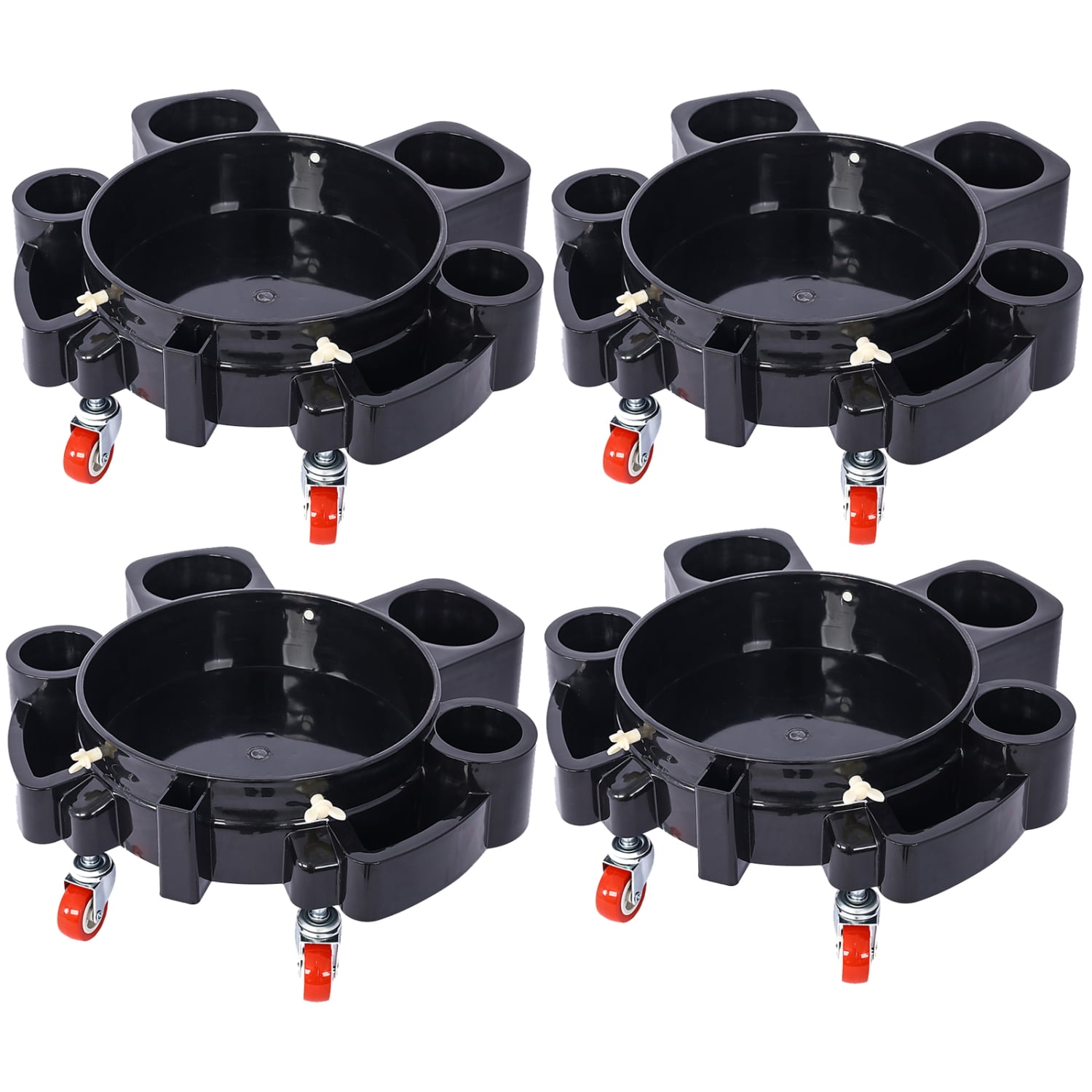 Professional 5 Gallon Rolling Bucket Dolly with 5 Swivel Casters