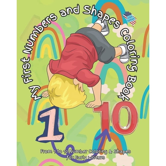Top2percent Publications My First Numbers and Shapes Coloring Book (USA Edition): Give your little one a head start with the Top2Percent coloring, (Paperback)