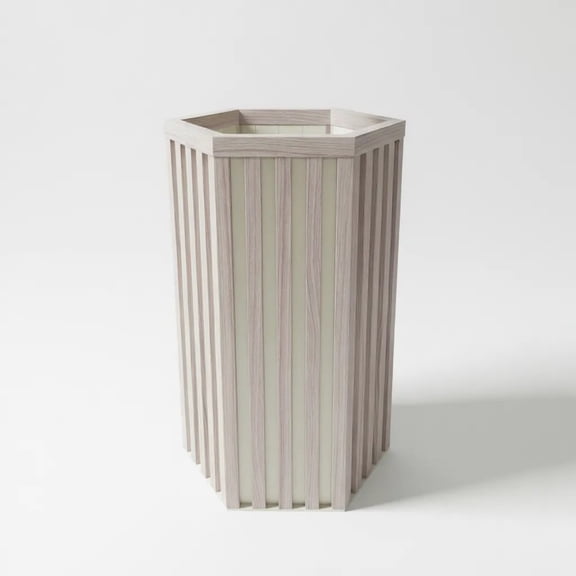 TopComfy Hexagon Column Planter Decorative Geometric Flower Pot Adjustable Planting Depth Efficient Drainage System Space Saving Vertical Design for Flowers Herbs Greenery, Beige