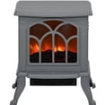 thumbnail image 1 of TopComfy Electric Fireplace Stove Heater with Realistic Log Set Flame Effect Freestanding Design Adjustable Heat Settings for Living Room Bedroom, Gray, 1 of 6