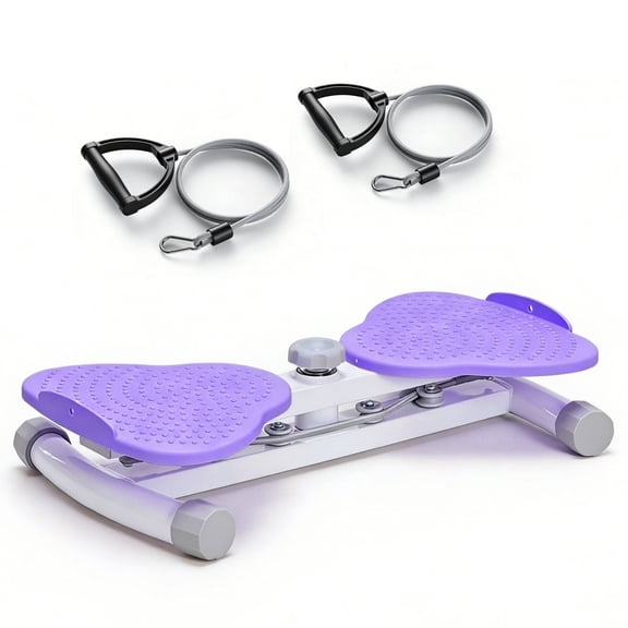 TopComfy Waist and Abdomen Rotation Machine Abdominal Exercise Trainer with Dual Side Tension Ropes, Noise-Free Core Twist Board for Abs Fat Reduction Home Gym, Purple