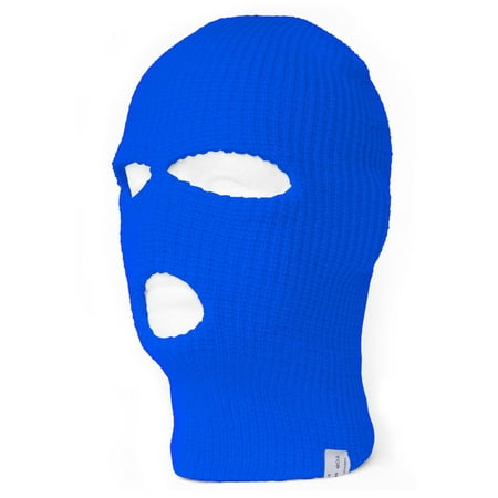 TopHeadwear 3-Hole Ski Face Mask Balaclava, Royal