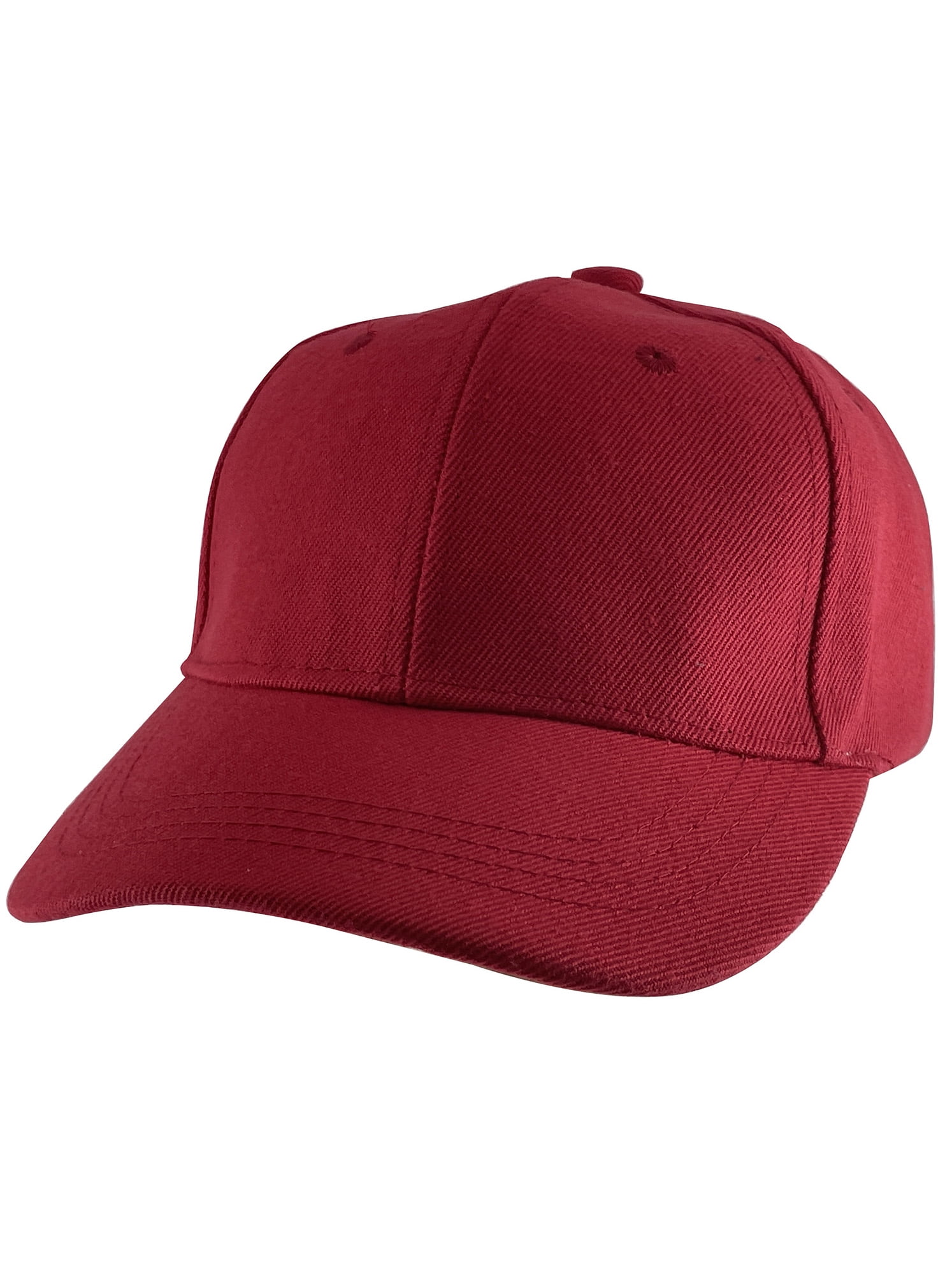 TopHeadwear Blank Kids Youth Baseball Hat, Red